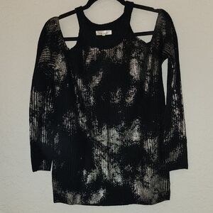 Sweater Stylish Black and Silver Women's Sweater
